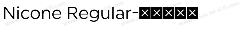 Nicone Regular字体转换
